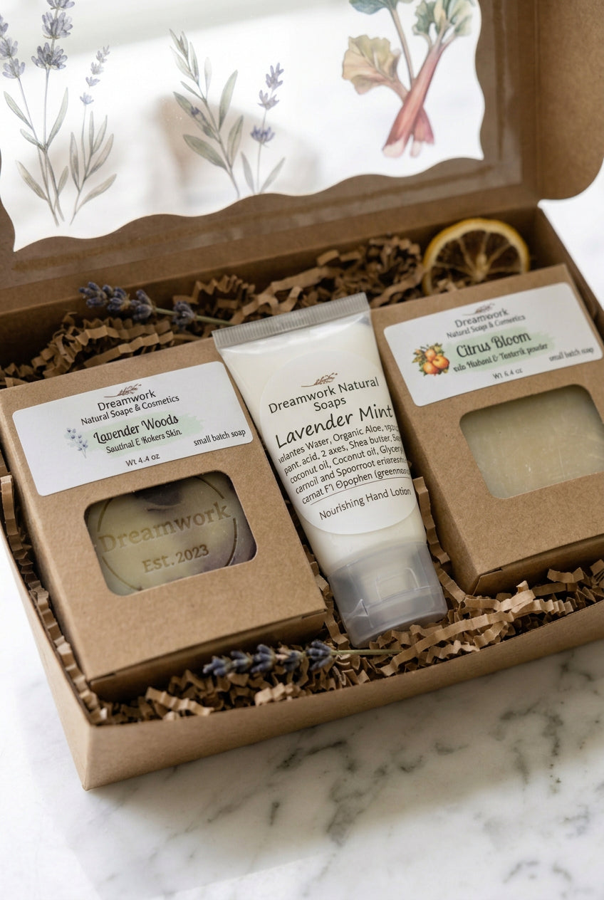 Botanical Gift Box with Artisan Soap & Lotion