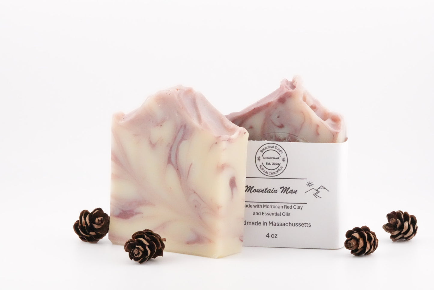 Mountain Man with Red Morrocan Clay Soap Bar.