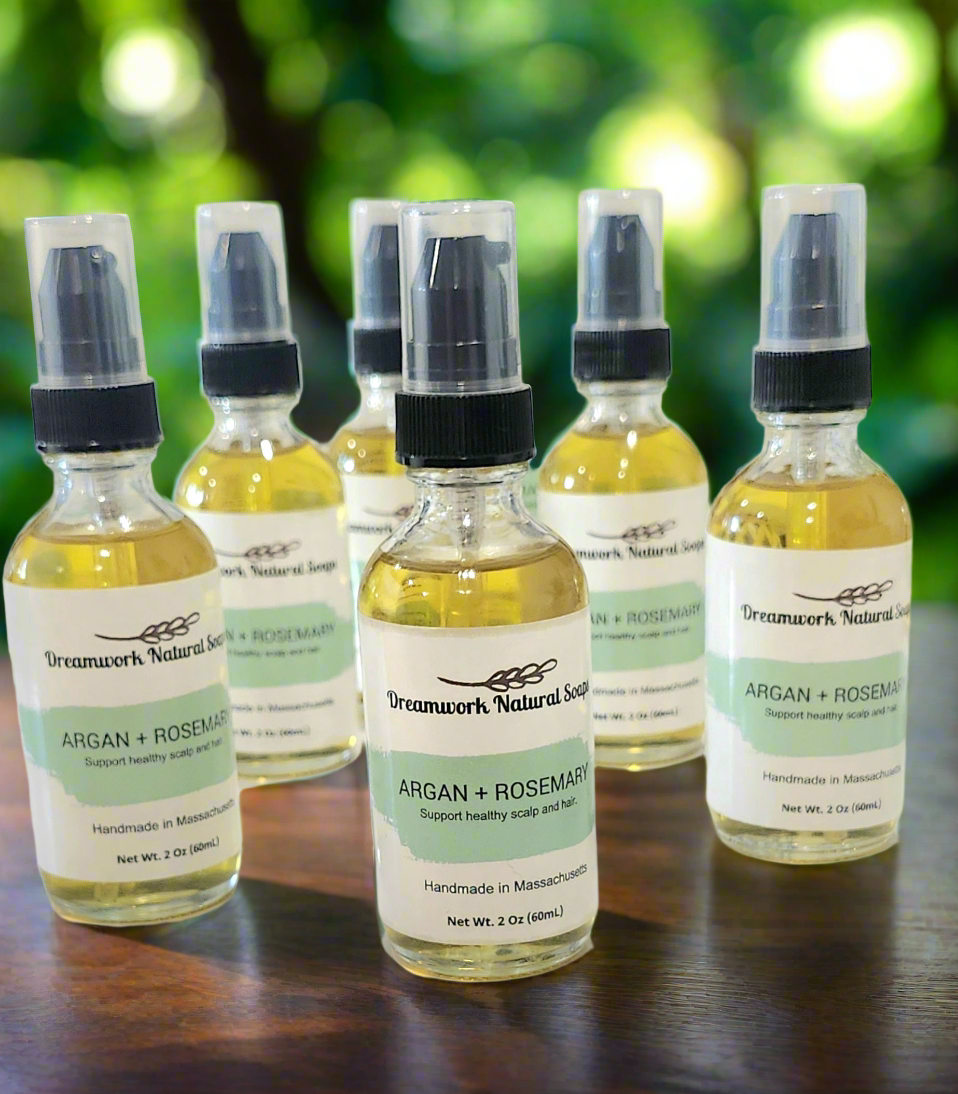 Argan + Rosemary Hair treatment oil.