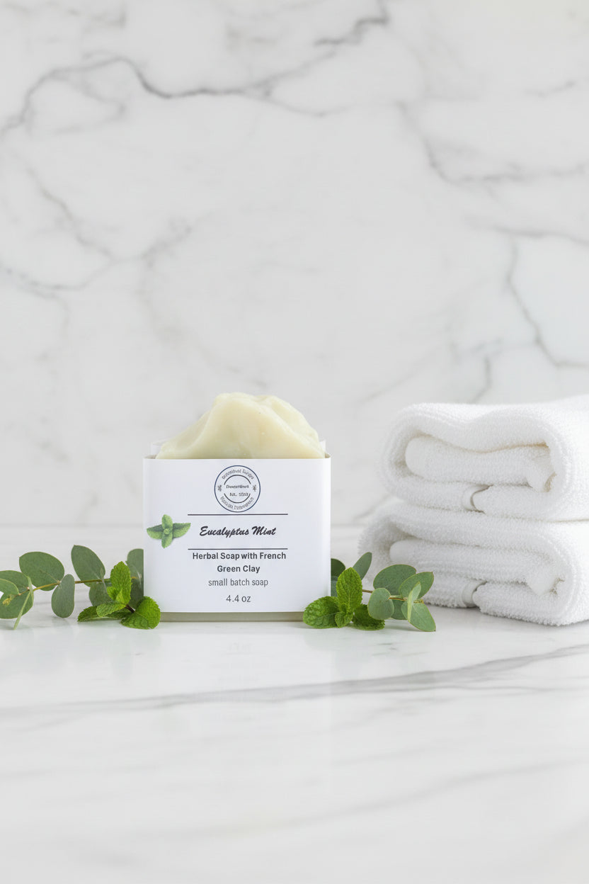 Eucalyptus Mint Soap with French Green Clay.