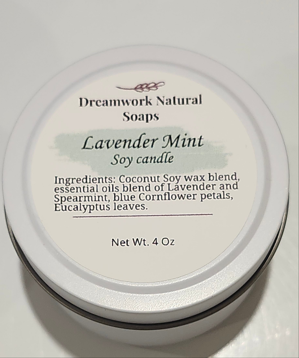 Lavender Mint  Coconut Soy Candle