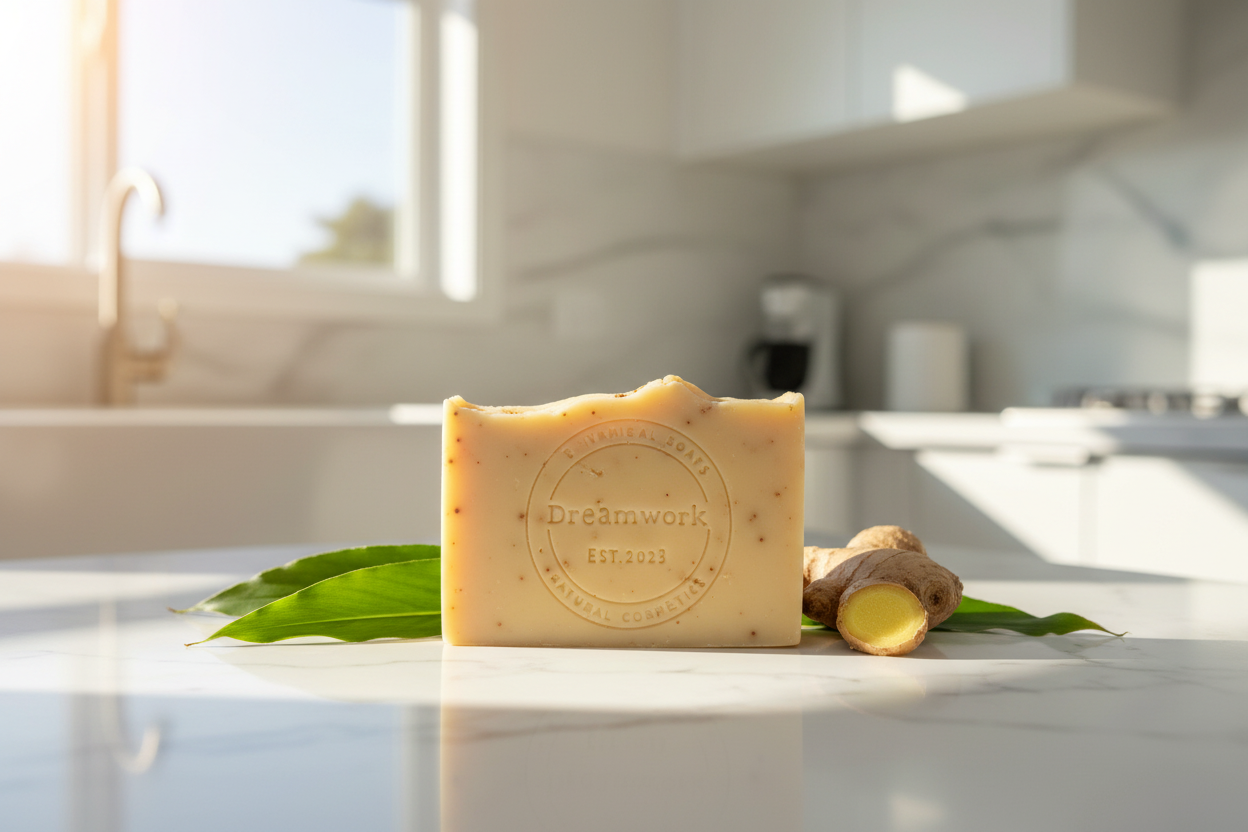 Orange Ginger Exfoliant body soap infused with Turmeric powder